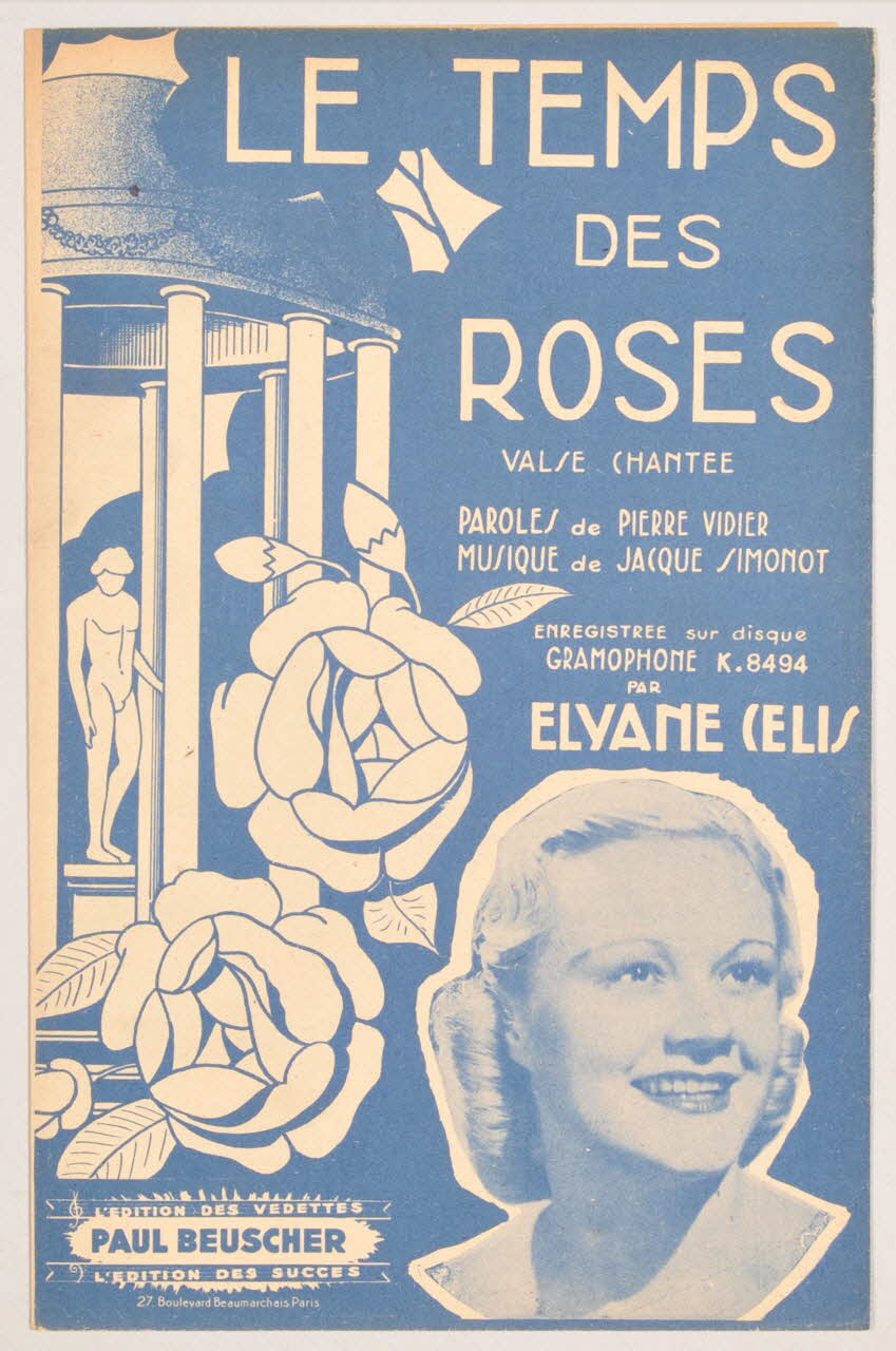 Jacques Simonot ; Pierre Vidier ; Elyane Célis ; Paul Beuscher chanson petit format 1941 1969.88.199 Photo