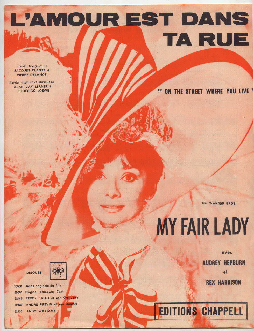 partition de musique L'amour est dans ta rue 1969.88.275 Photo