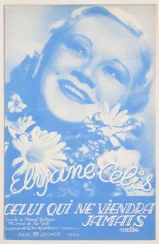 Léo Poll ; Marcel Delmas ; Elyane Célis ; Paul Beuscher chanson petit format 1939 1969.88.30  Photo
