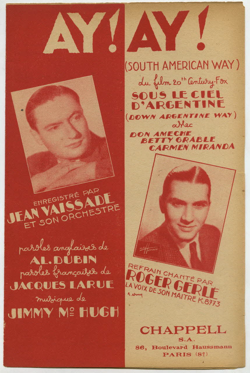 chanson petit format 1969.88.313 Photo