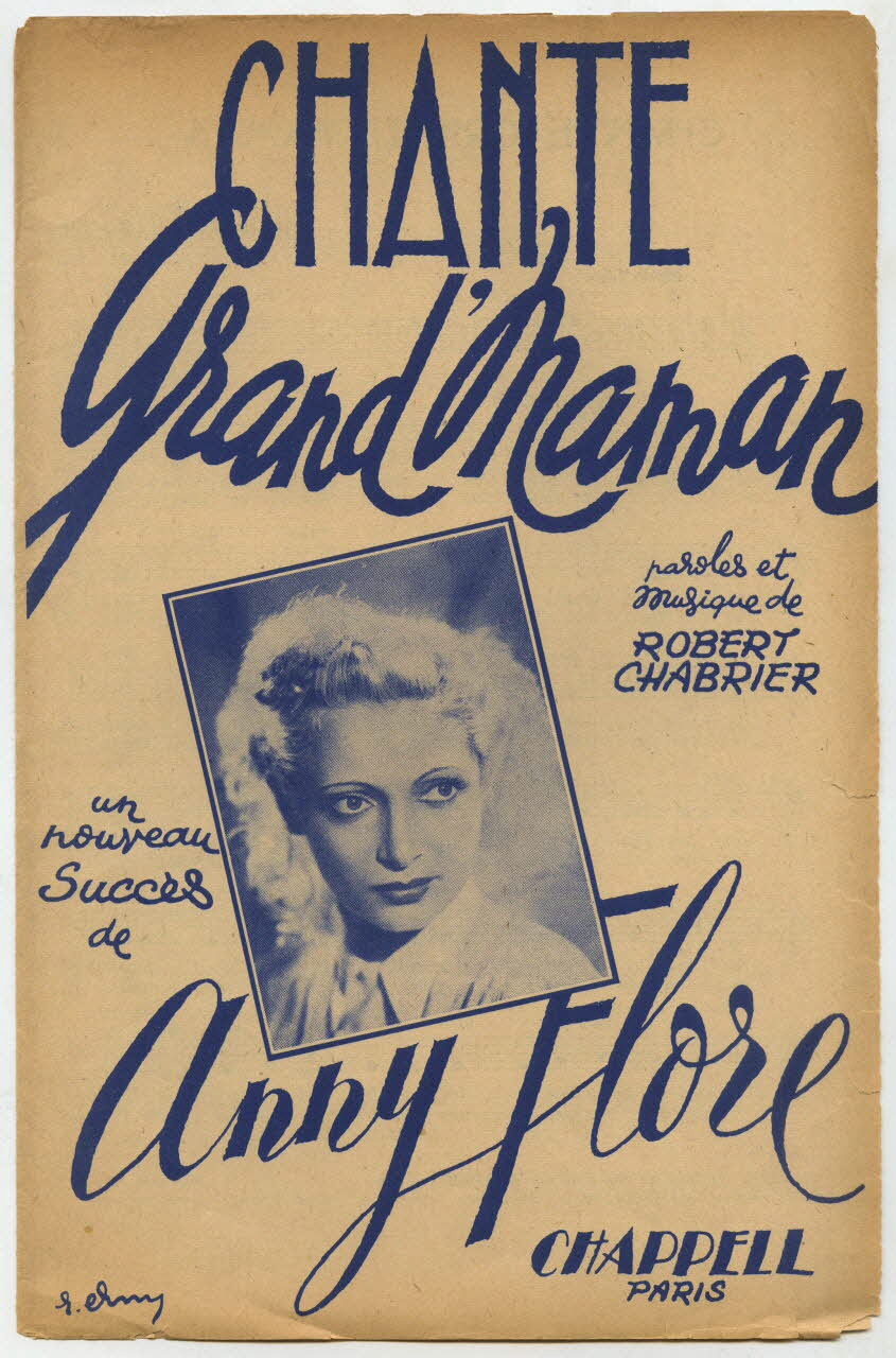 Robert Chabrier ; Anny Flore ; Chappell S.A.; ; Michel Dillard ; R Erny chanson petit format Île-de-France, France 1951 1969.88.377 Photo