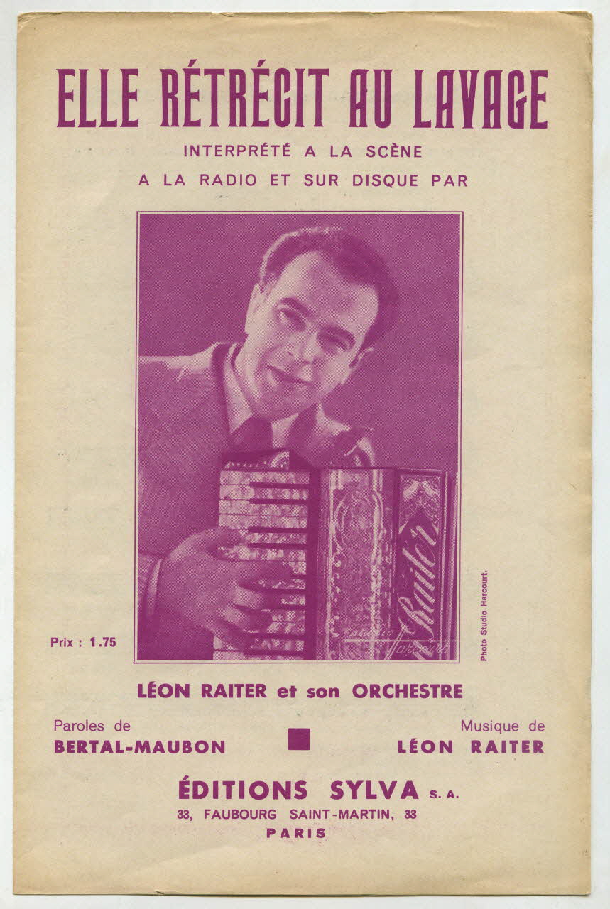 chanson petit format 1969.88.429 Photo