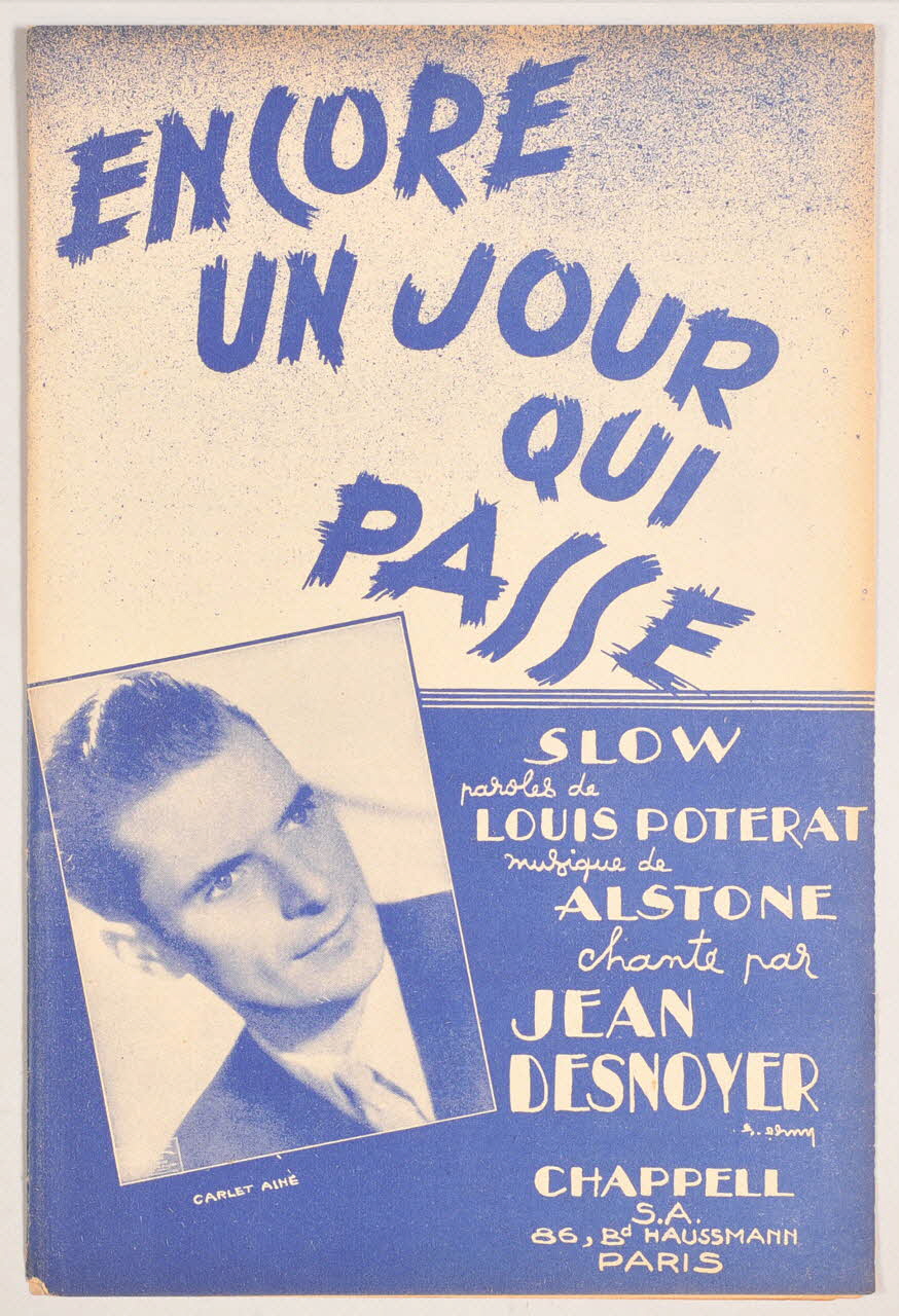 Alstone ; Louis Poterat ; Jean Desnoyer ; Chapell S.A.; chanson petit format 1966 1969.88.433 Photo