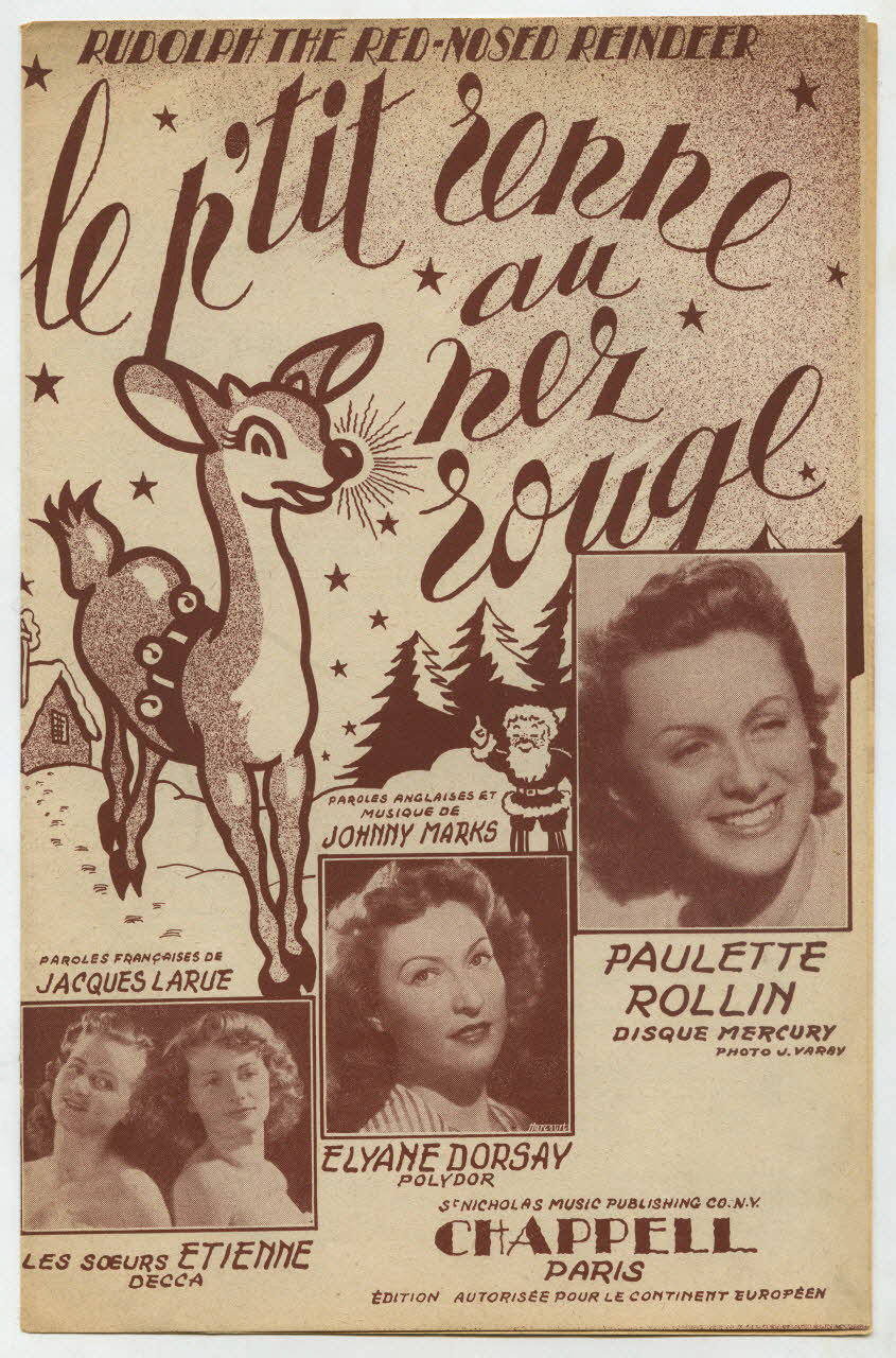 chanson Le p'tit renne au nez rouge 1969.88.632 Photo