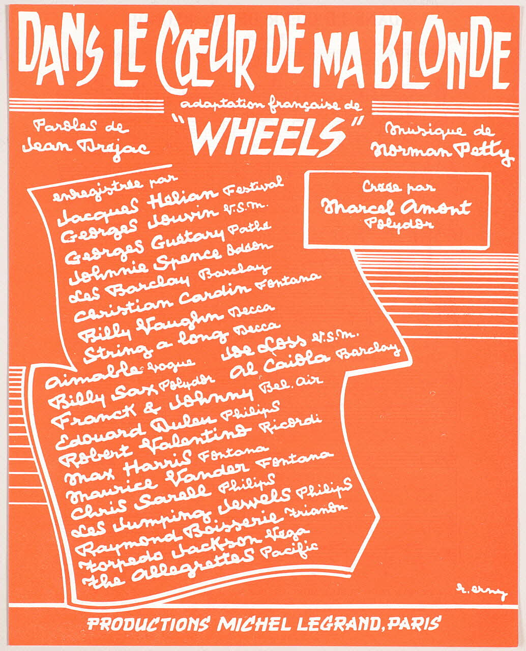 partition de musique Dans le coeur de ma blonde 1969.88.736 Photo