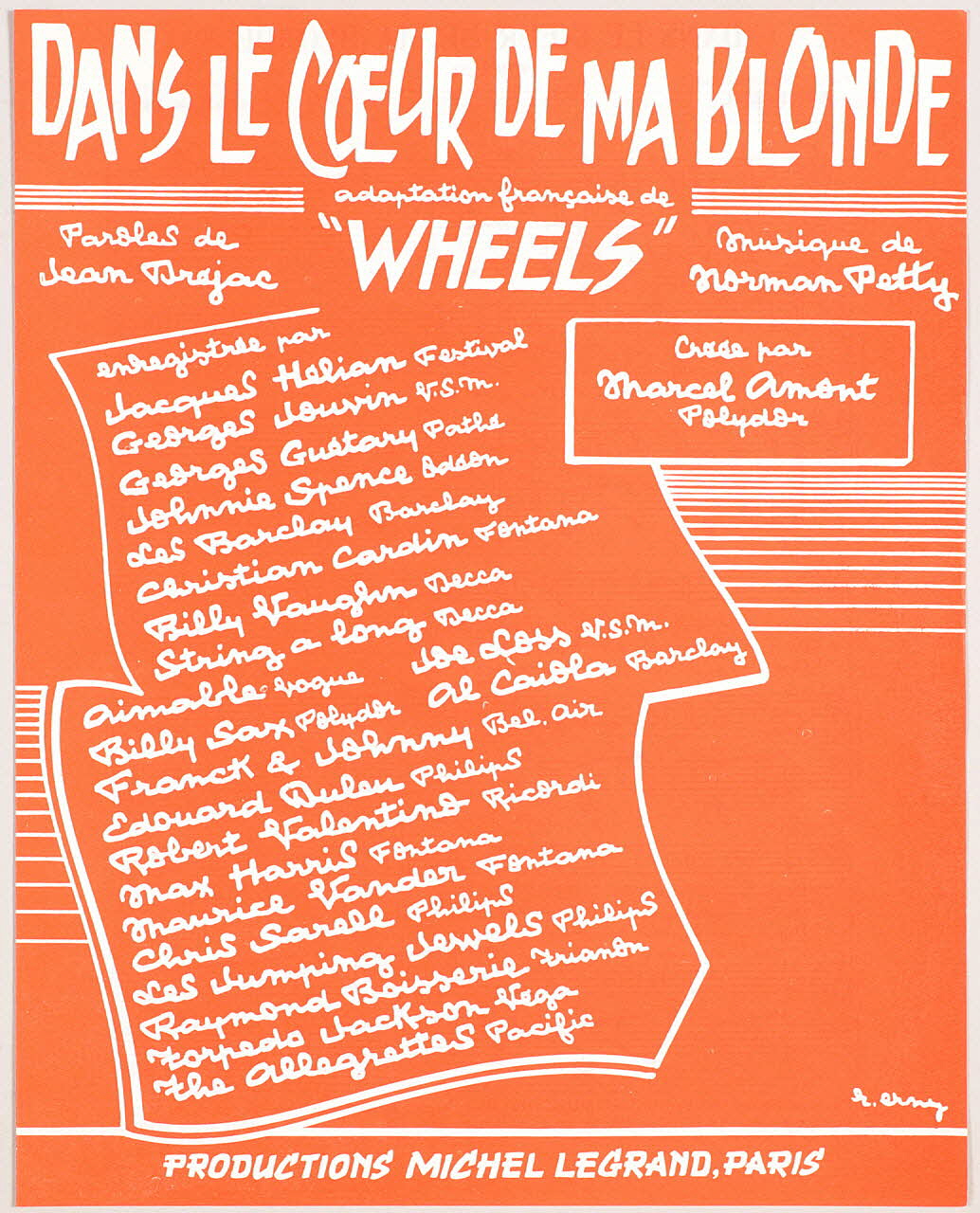 partition de musique Dans le coeur de ma blonde 1969.88.737 Photo