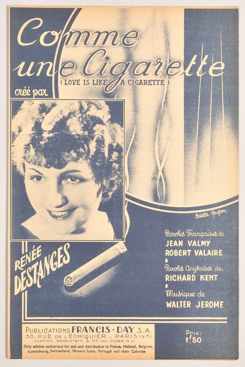 Robert Valaire ; Jean Valmy ; Richard Kent ; Walter Jerome ; Francis Day chanson petit format 1935 1969.88.759 Photo