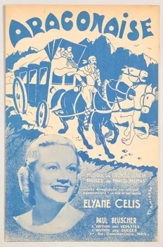 Georges Stalin ; Marcel Delmas ; Elyane Célis ; Paul Beuscher chanson petit format 1941 1969.88.8 Photo