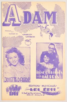 Georges Laurens ; Josette Daydé ; Editions Musicales Les épis chanson petit format 1949 1969.88.870 Photo