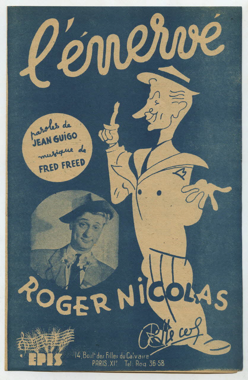 Fred Freed ; Jean Guigo ; Roger Nicolas ; La Clé De Sol; ; Les Epis; chanson petit format Île-de-France, France 1947 1969.88.892 Photo