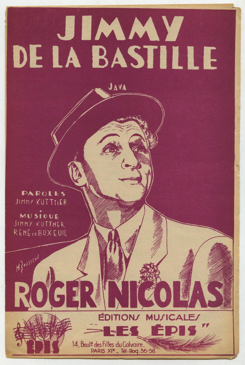 René De Buxeuil ; Jimmy Kuttner ; Roger Nicolas ; Les Epis; ; La Clé De Sol; chanson petit format Île-de-France, France 1947 1969.88.915  Photo