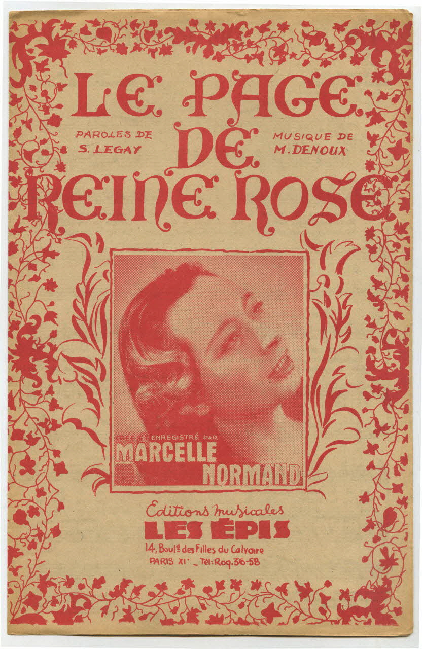 Maurice Denoux ; Suzanne Legay ; Marcelle Normand ; La Clé De Sol; ; Les Epis; chanson petit format Île-de-France, France 1950 1969.88.927 Photo