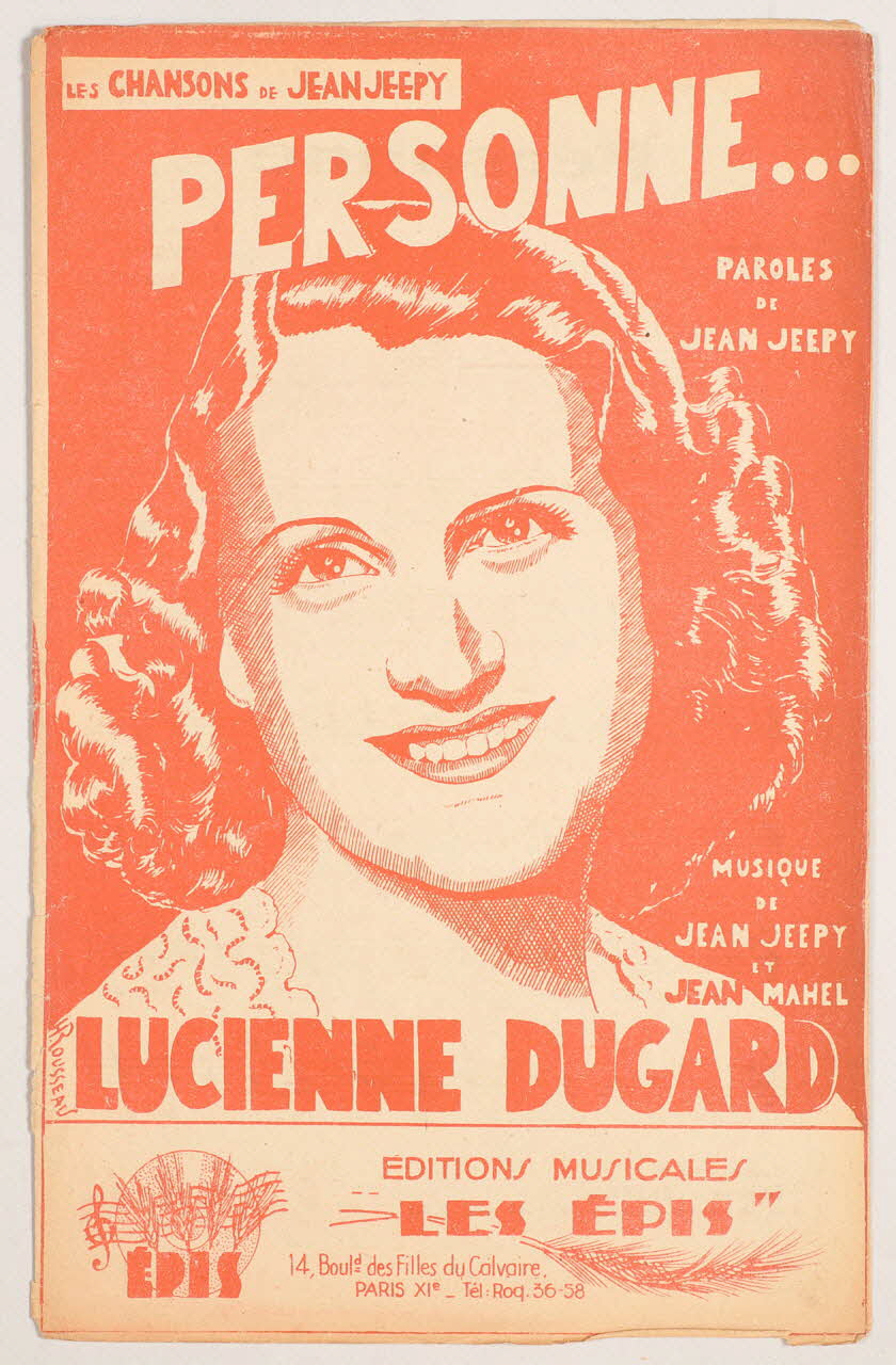 Jean Mahel ; Jean Jeepy ; Les Epis; chanson petit format 1945 1969.88.928 Photo