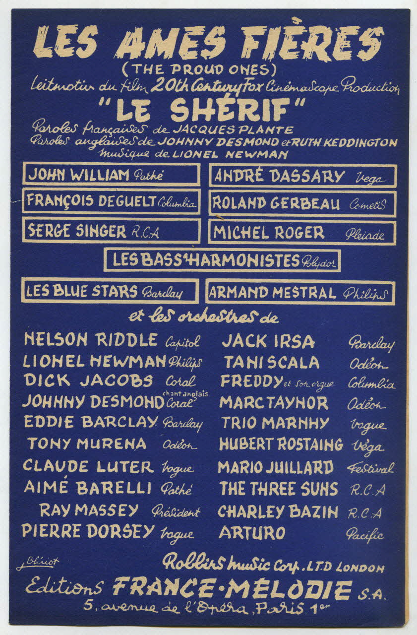 chanson petit format 1969.88.954 Photo