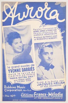 Marc Cab ; Henri Varna ; Harold Adamson ; Roberto Roberti ; Mario Lago ; Yvonne Darries ; France-Mélodie chanson petit format 1940 1969.88.956  Photo