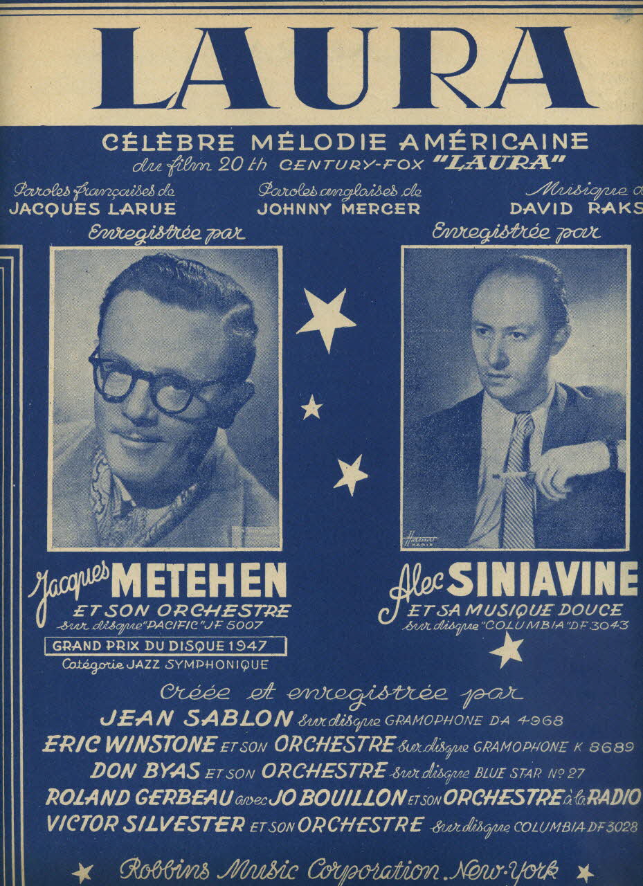 partition de musique Laura 1969.88.997 Photo