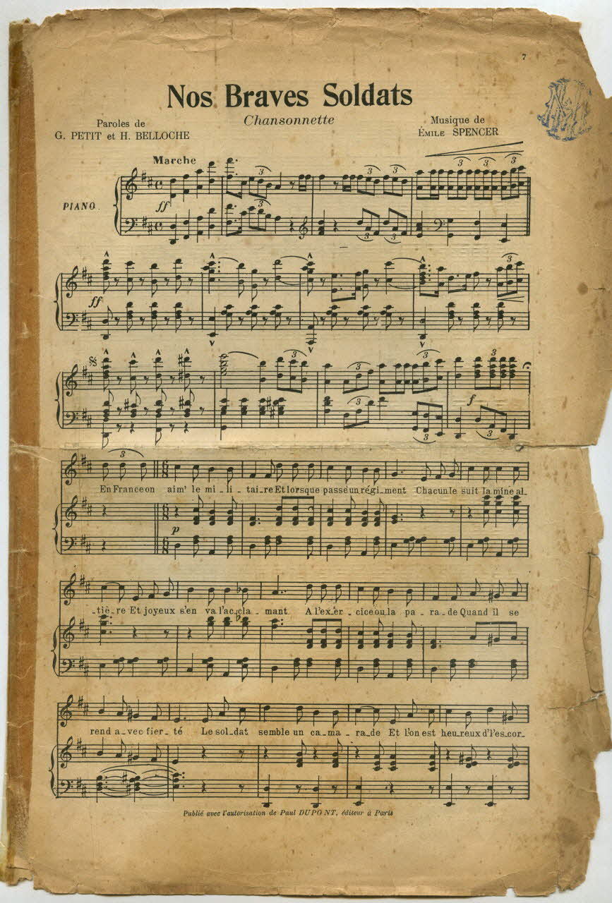 chanson petit format 1970.139.120.1-3 Photo