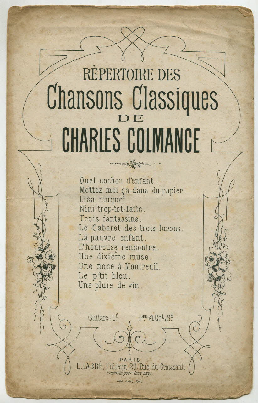 chanson petit format 1970.139.122 Photo
