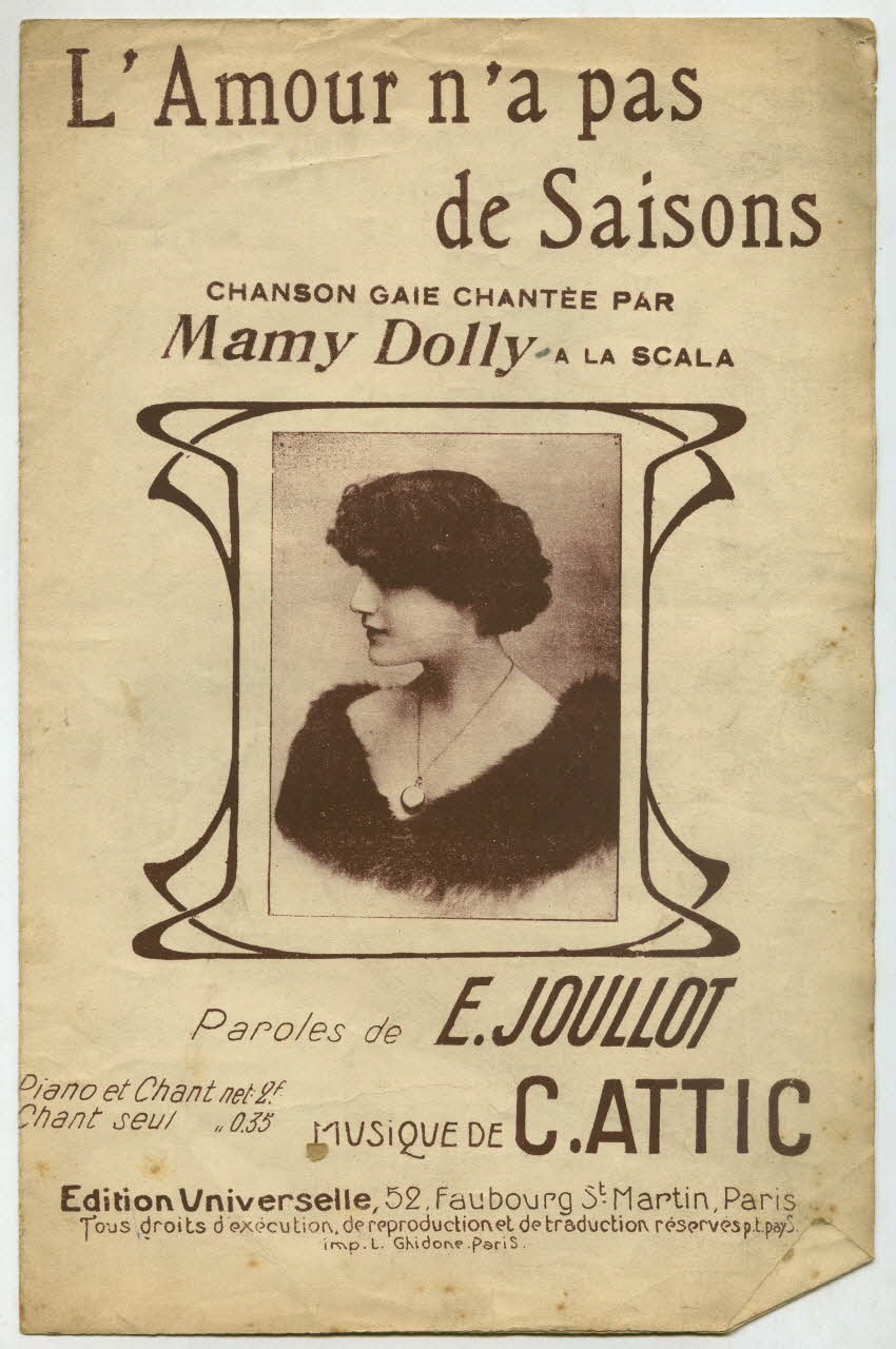 chanson petit format 1971.33.120 Photo