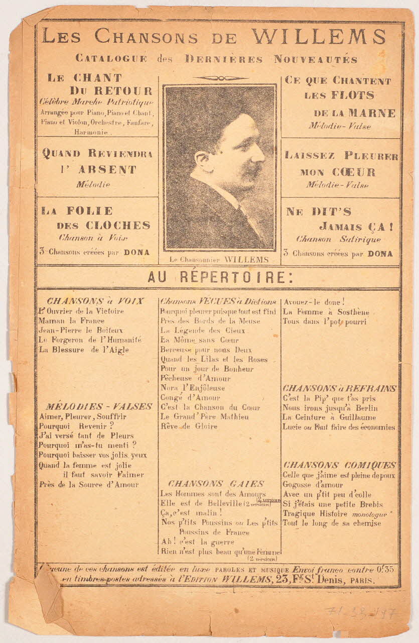 chanson petit format 1971.33.197 Photo