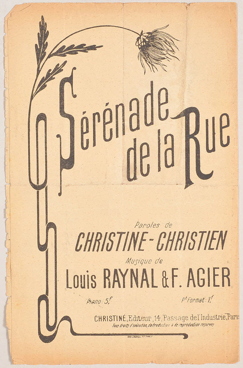 chanson petit format 1971.33.214 Photo