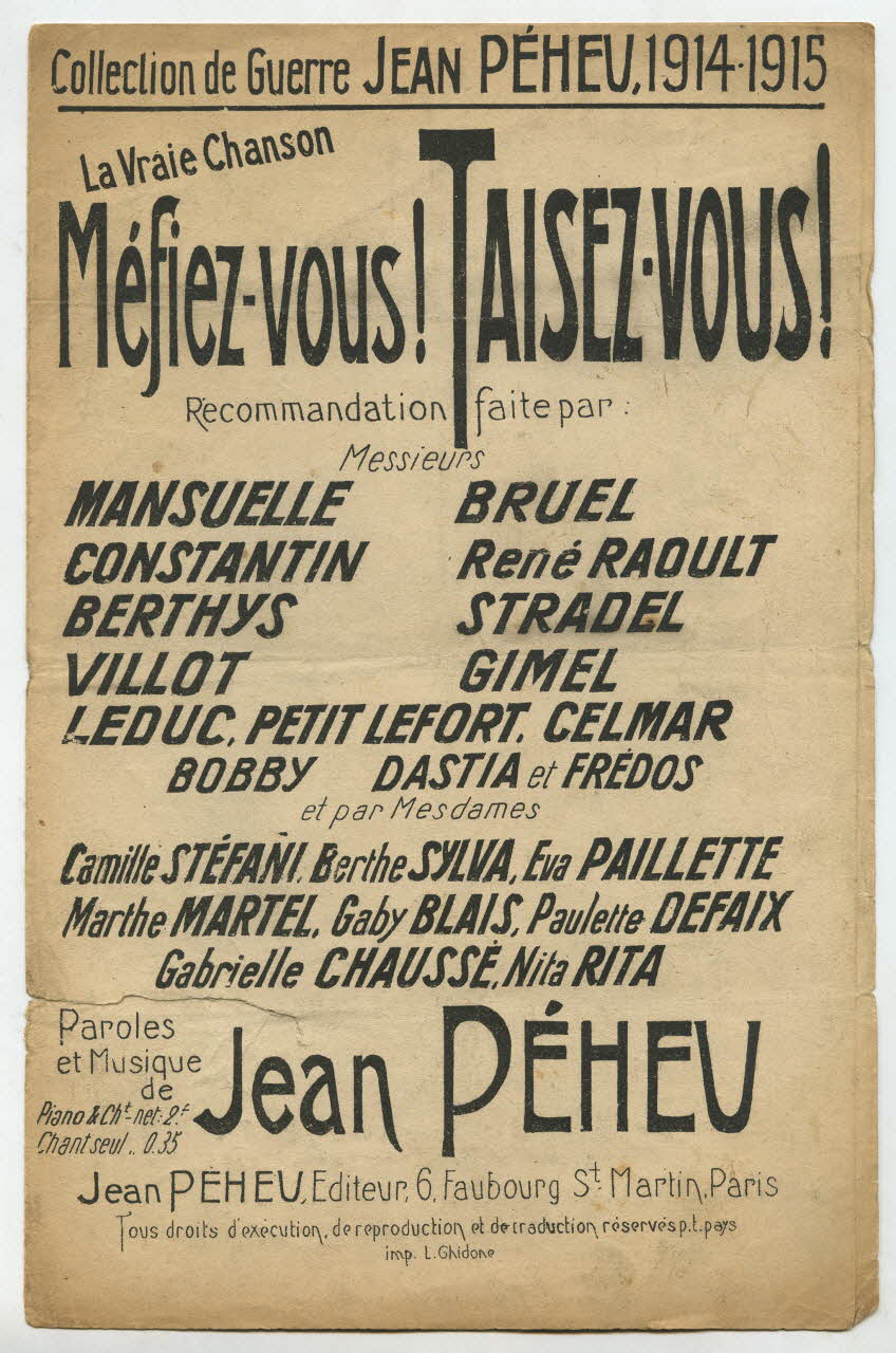 chanson petit format 1971.33.240 Photo