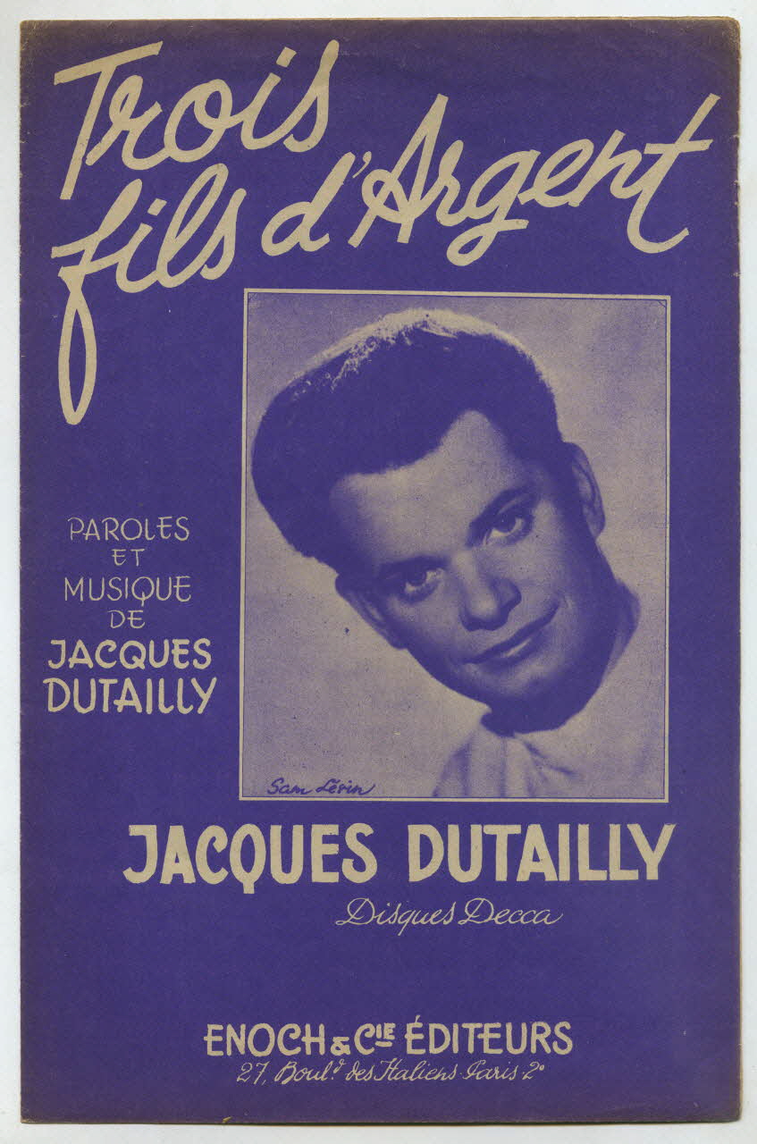 Jacques Dutailly ; Enoch & Cie chanson petit format 1952 1971.33.265 Photo