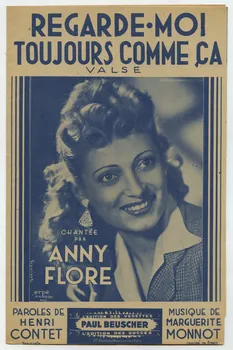 Marguerite Monnot ; Henri Contet ; Anny Flore ; La Lyre; ; Paul Beuscher chanson petit format Île-de-France, France 1945 1971.33.269 Photo
