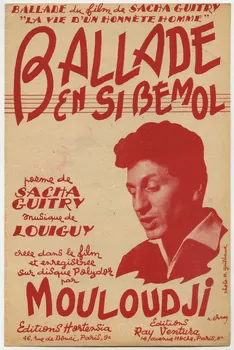 Louiguy ; Sacha Guitry ; Mouloudji ; Hortensia Et Patrick chanson petit format Paris 9ème 1953 1971.33.294 Photo