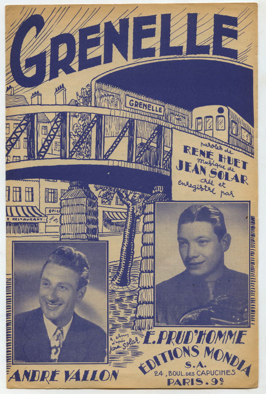 Jean Solar ; René Huet ; Mondia S.A.; ; Michel Dillard chanson petit format Île-de-France, France 1950 1971.33.331 Photo