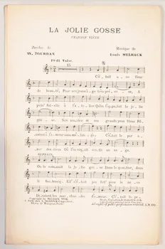 Louis Melrack ; W. Jourdan chanson petit format 1916 1971.33.354 Photo