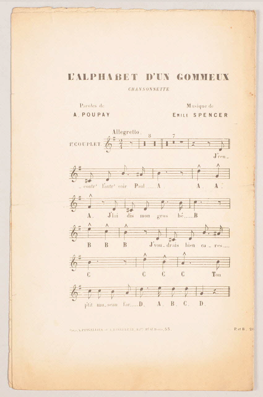 chanson petit format 1971.33.364 Photo