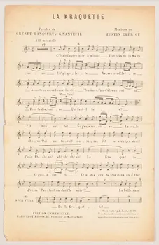 G. Nanteuil ; Grenet-Dancourt ; Justin Clérice ; Edition Universelle; chanson petit format 1906 1971.33.393 Photo