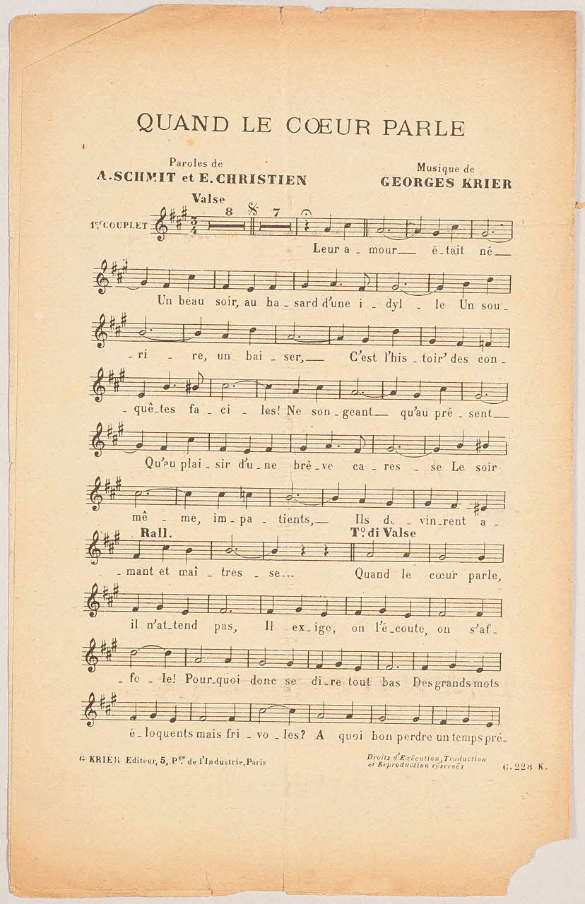 chanson petit format 1971.33.397 Photo