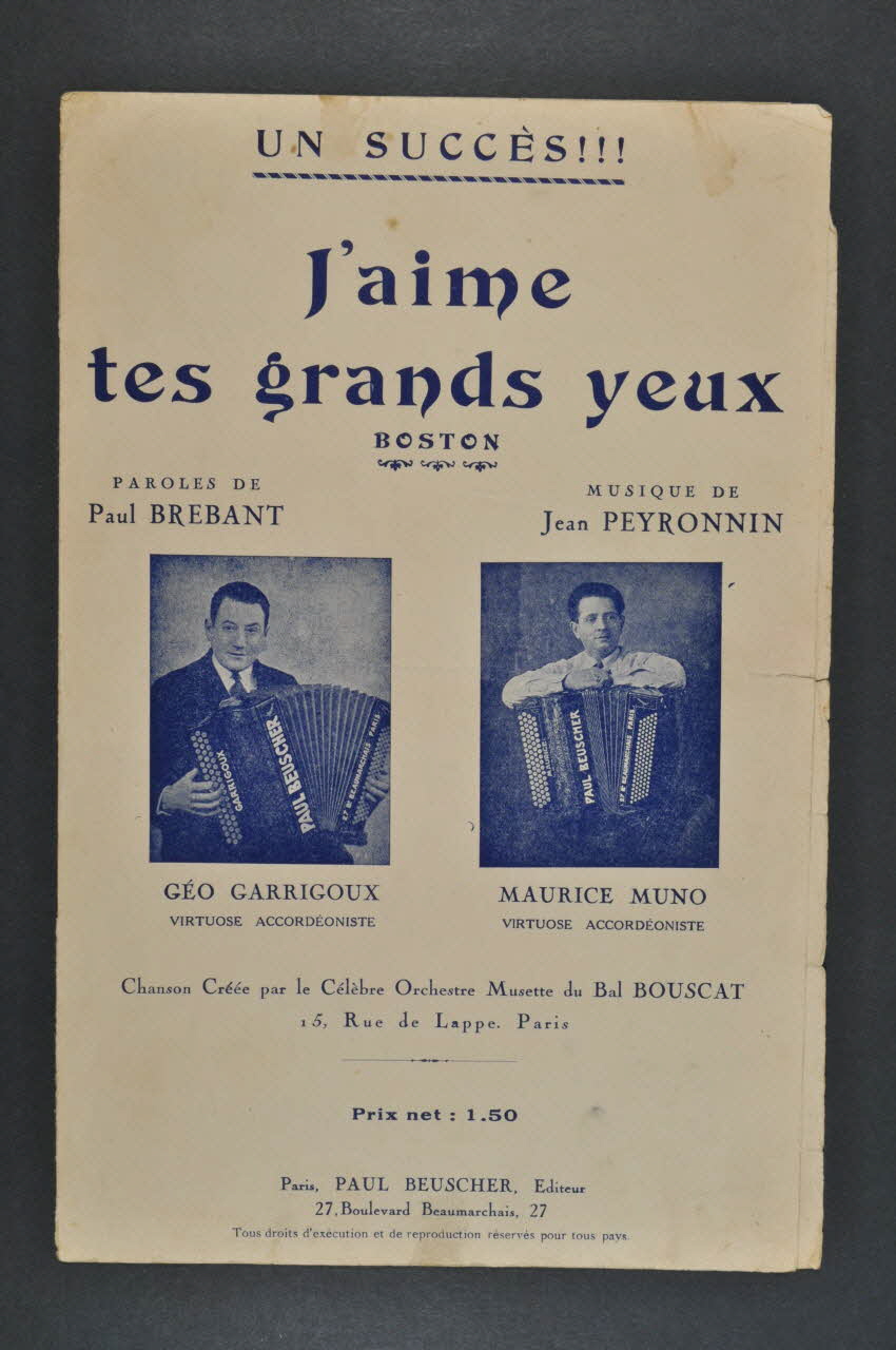 partition de musique petit format 1967.179.102 Photo Mucem