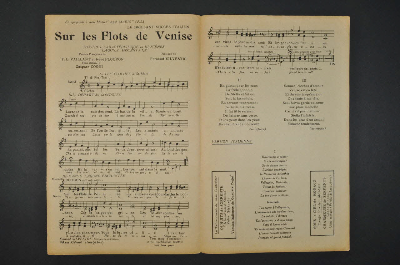 partition de musique petit format 1967.179.172 Photo Mucem
