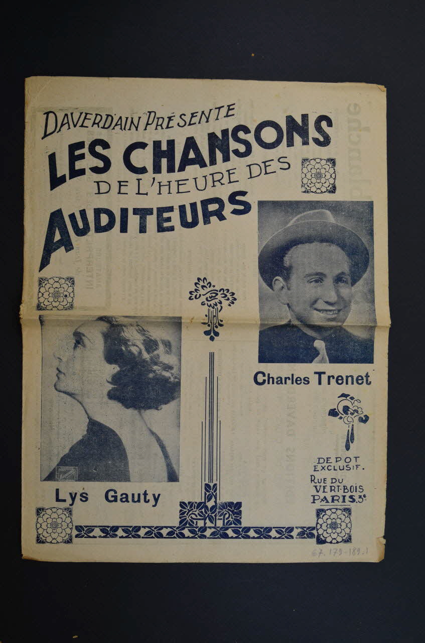 partition de musique Les chansons de l'heure des auditeurs 1967.179.189.1-4 Photo Mucem