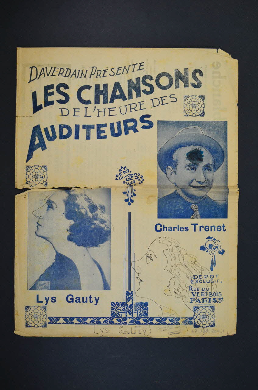 partition de musique Les chansons de l'heure des auditeurs 1967.179.200.1-4 Photo Mucem