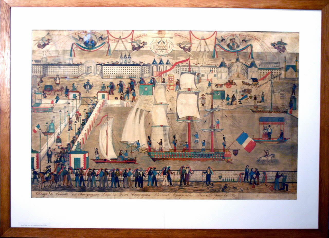 Lemoine peinture Champ de conduite de Bourguignon l’ami du trait Aquitaine, France 1830 1936.1.113 Photo