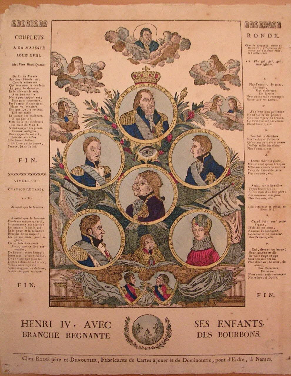 Roiné Père Et Fils ; Dumoutier estampe Henri IV avec ses enfants Pays de la Loire, France 1817-1820 1951.72.40 C Photo