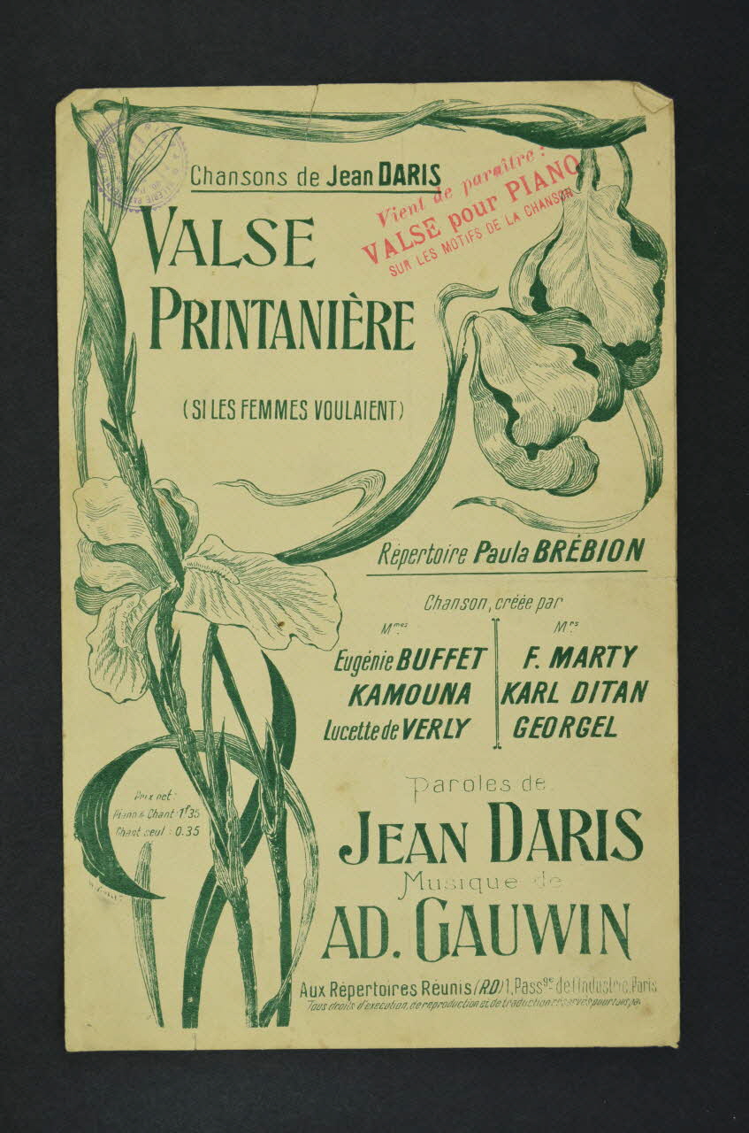 partition de musique petit format 1967.179.229 Photo Mucem