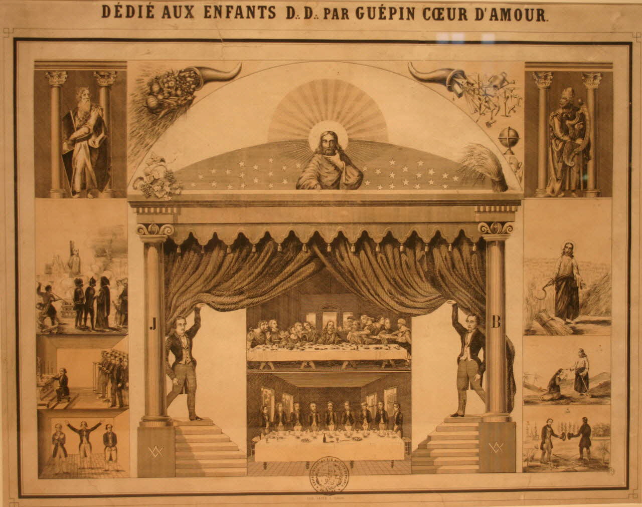 Orléans, Jacob estampe Dédié aux enfants D.D. par Guépin Coeur d'Amour 1850 1961.66.69 Photo