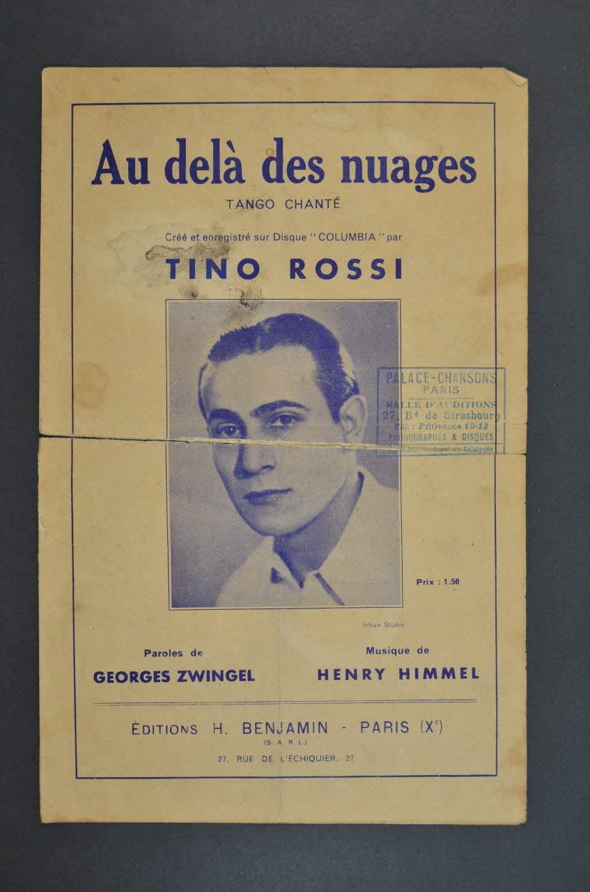Georges Zwingel ; Henry Himmel ; Tino Rossi ; H. Benjamin chanson petit format Île-de-France, France 1936 1967.179.236 Photo Mucem