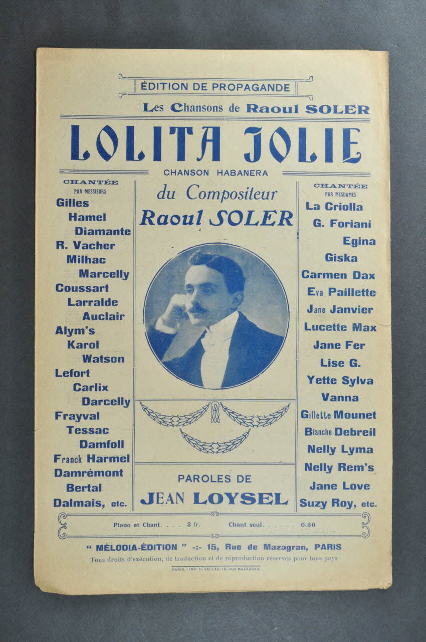 chanson petit format 1966.121.145 Photo Mucem