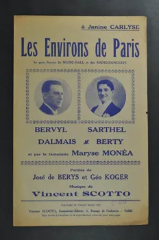 José De Berys ; Vincent Scotto ; Géo Koger chanson petit format 1927 1966.121.204  Photo Mucem