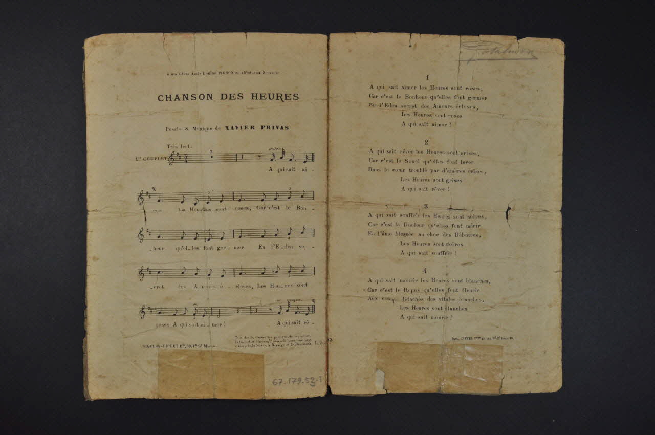 chanson petit format 1967.179.53 Photo Mucem