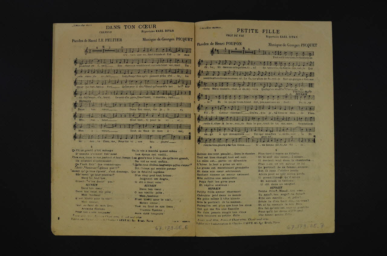 partition de musique petit format 1967.179.66 Photo Mucem