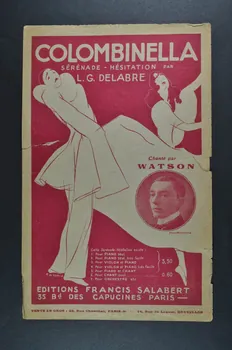 Louis-Gustave Delabre ; Gaston Dumestre ; Watson ; Francis F. Salabert chanson petit format Île-de-France, France 1921 1966.135.17  Photo Mucem