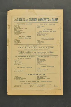 Jacques Battaille-Henri ; Robert Stolz ; Lina Tyber ; Valiès ; L. Maillochon chanson petit format Île-de-France, France 1921 1966.135.28 Photo Mucem