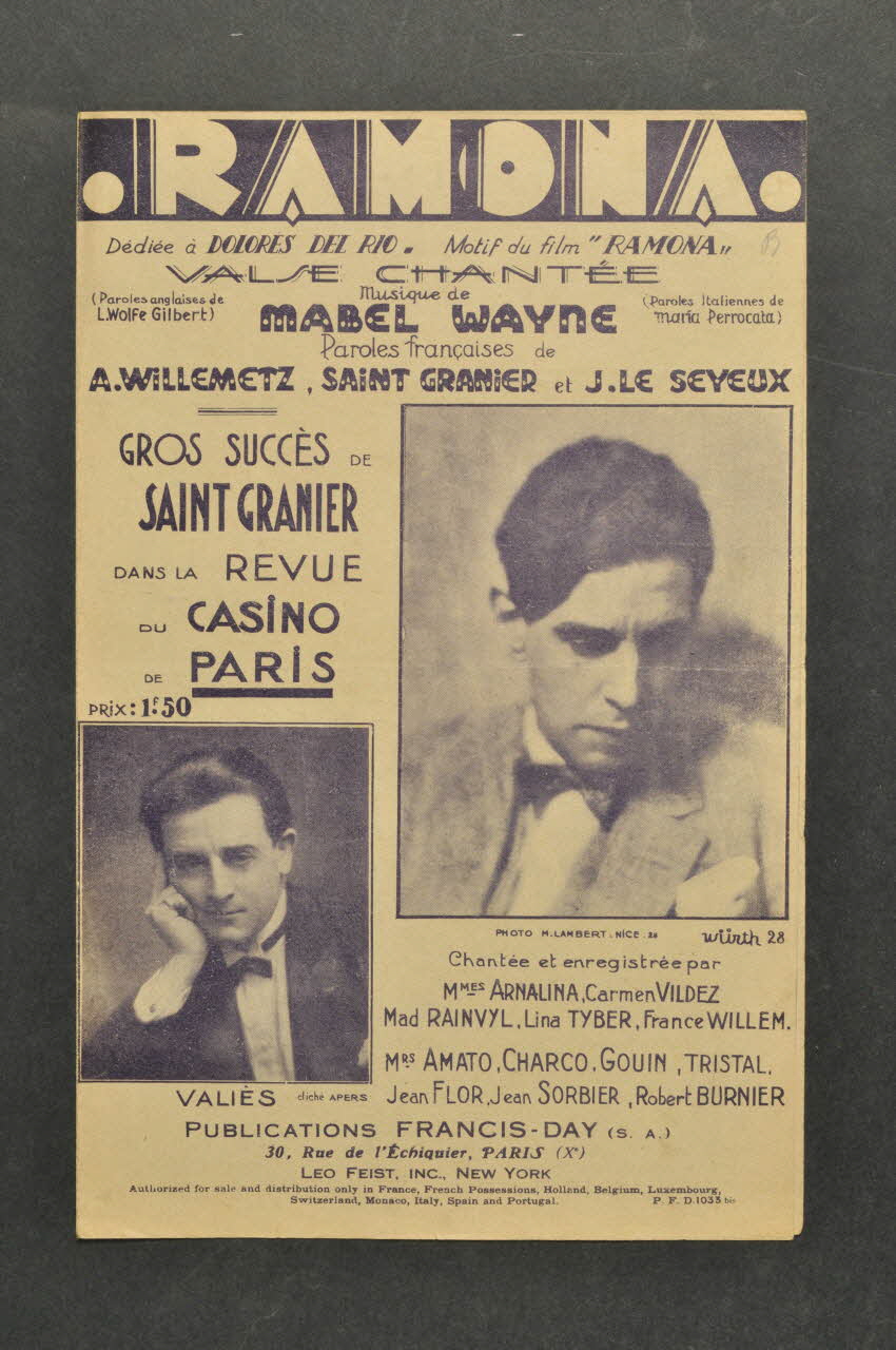 chanson petit format 1966.156.35 Photo Mucem